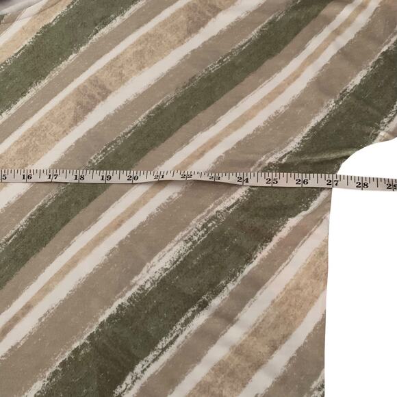 Chico's Top Women's Size 4 Boat Neck Textured Stripe Ocean Drop Liquid Knit NWT - Picture 6 of 7